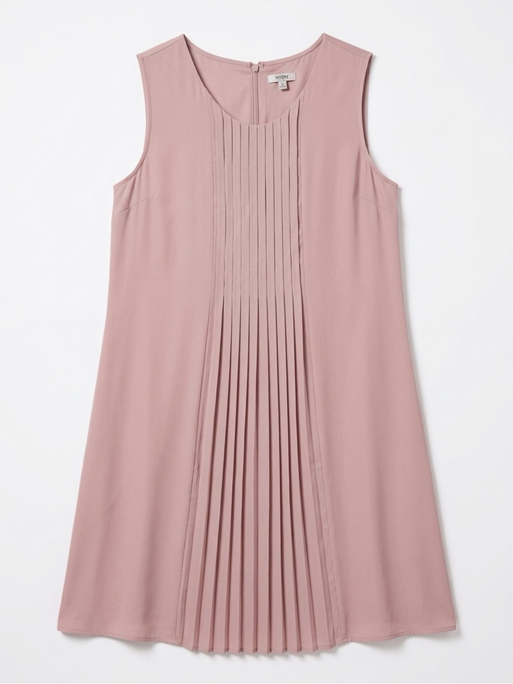 ellos Sleeveless Pleated Mini Dress in Dusty Rose